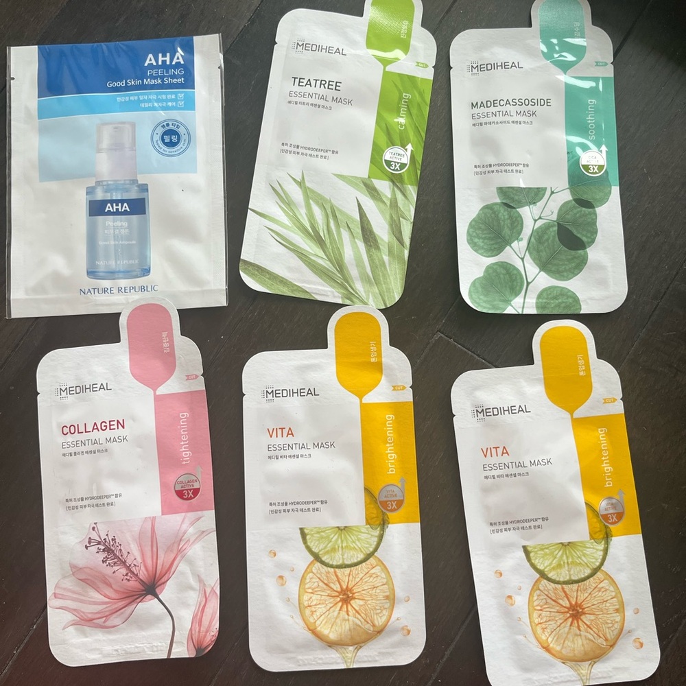 Skincare Mask Set - Green, Pink, Yellow